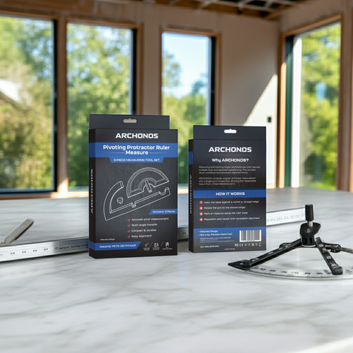 ARCHONOS Pivoting Protractor-Ruler Measurement Tool