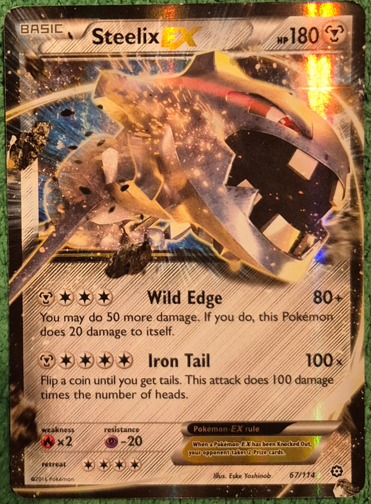 Pokemon 2016 Steam Siege Steelix EX UR 67/114