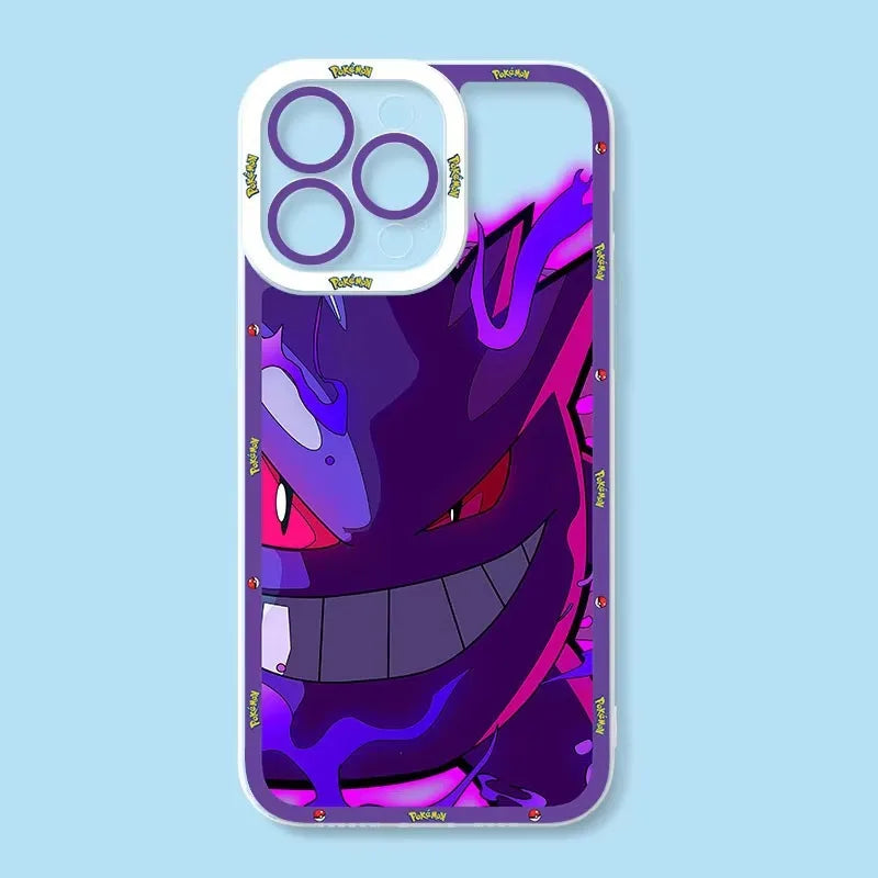 Cute Anime P-Pokemon Phone Case For iPhone 16 Pro Max 15 14 Plus 13 12 11 Pro XR XS X 8 7 SE 2020 Soft Silicone Clear Back Cover