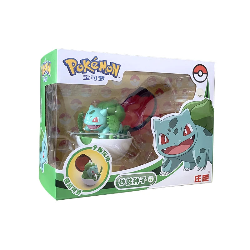 Pokemon Toys Pokeball Deformation Anime Action Figure Model Original Box Pikachu Eevee Squirtle Charmander Bulbasaur Kids Gifts