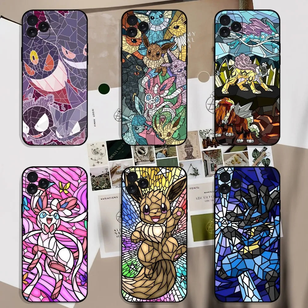 MINISO Art P-Pokemon Phone Case For iPhone 8 11 12 13 14 15 Mini X XR XS PRO MAX Plus Shell