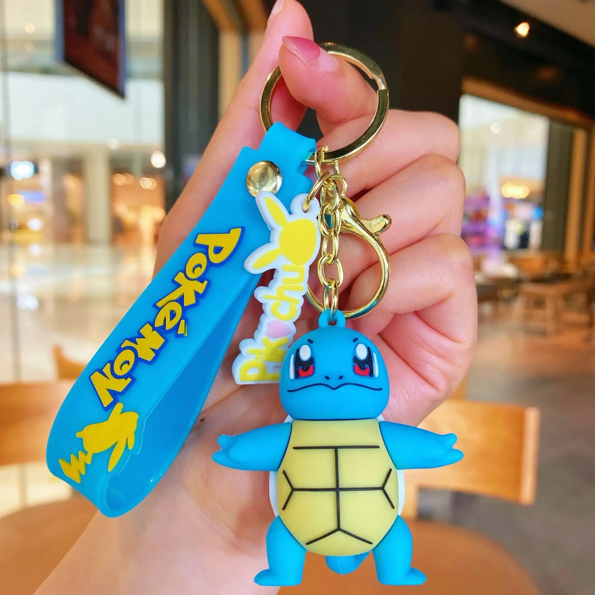 New Pokemon Keychain Cute Pikachu Psyduck Schoolbag Decor Charmander Squirtle Car Keyring Gifts Wholesale