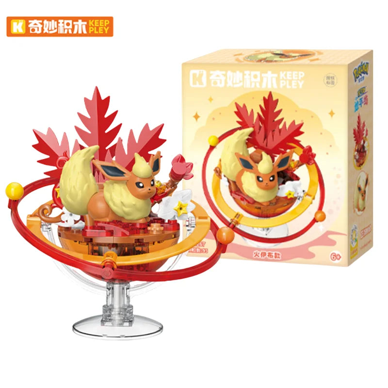 Keeppley Building Blocks Pokemon Toys Pikachu Sylveon Togepi Sprigatito Fuecoco Building Blocks  Children's Birthday Gift ﻿