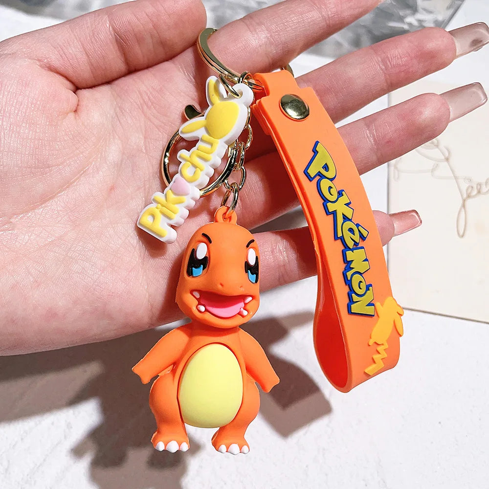 Pokemon Keychain Cute Pikachu Pocket Monsters Doll Schoolbag Pendant Desktop Souvenirs Decoration Keyring Gift for Fans