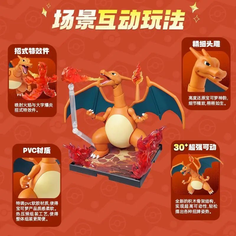 Blokees Model Pokemon Toys Assembly Model Meowscarada Greninja Ceruledge Charizard  Collectible Robot Kits Models Kids Gift