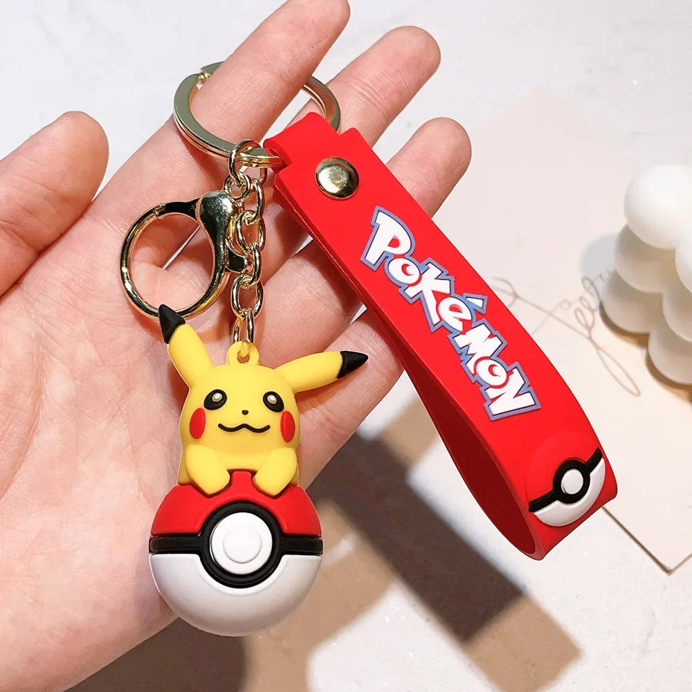 Pokemon Keychain Kawaii Cartoon Pikachu Pendant Creative Car Bag Pendant Christmas Halloween Birthday Gift