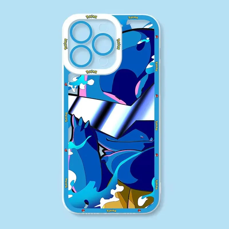 Cute Anime P-Pokemon Phone Case For iPhone 16 Pro Max 15 14 Plus 13 12 11 Pro XR XS X 8 7 SE 2020 Soft Silicone Clear Back Cover