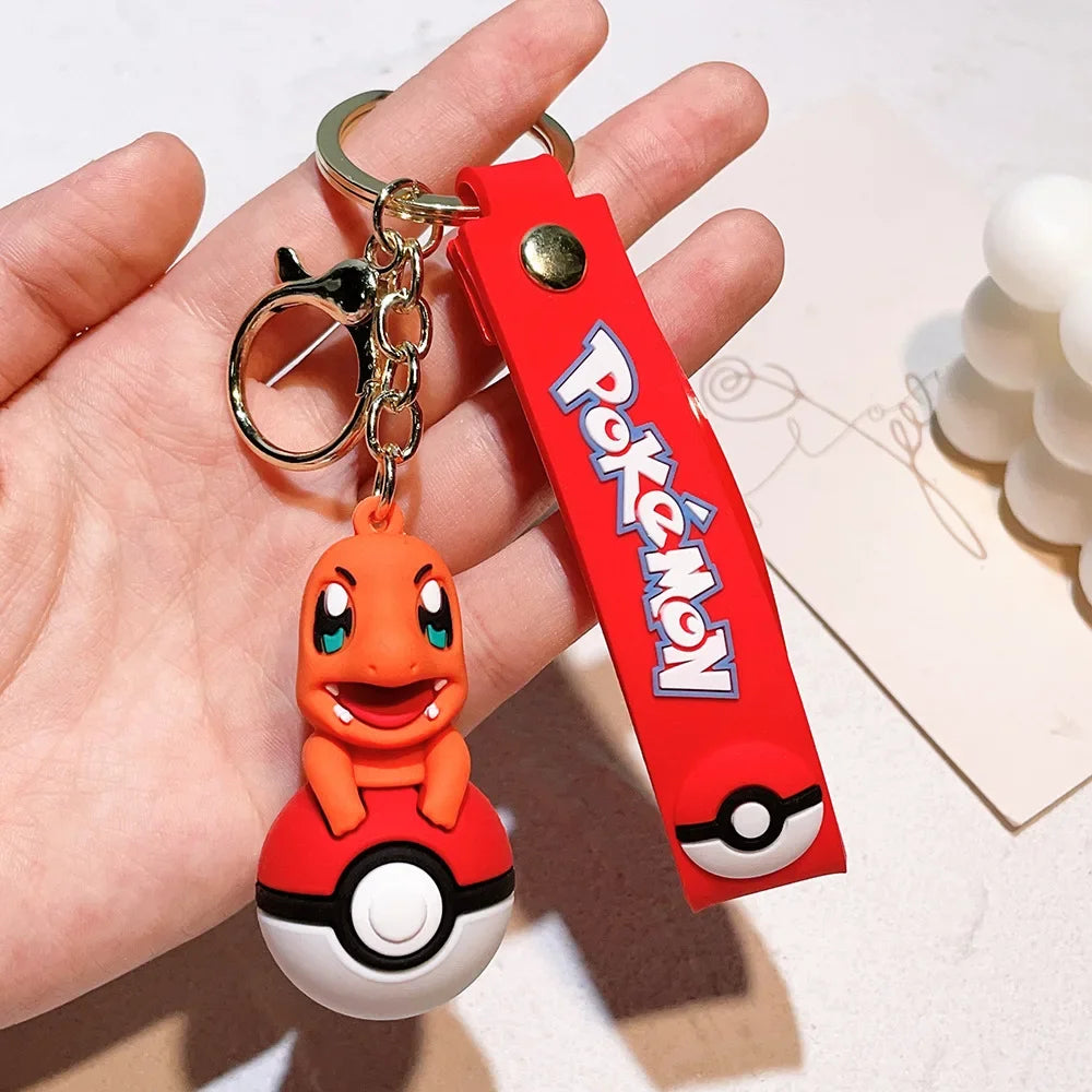 Pokemon Keychain Kawaii Cartoon Pikachu Pendant Creative Car Bag Pendant Christmas Halloween Birthday Gift
