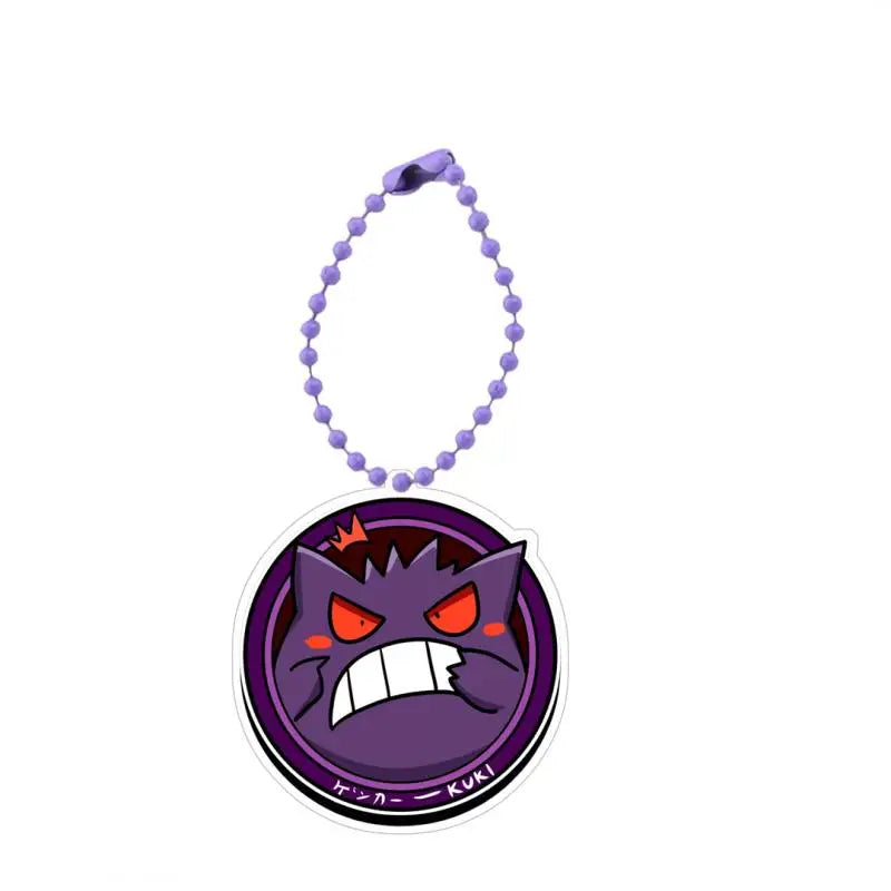 Pokemon Keychain Gengar Charizard Greninja Mimikyu Psyduck Anime Game Characters Self Made Acrylic Small Cards Toys Gifts