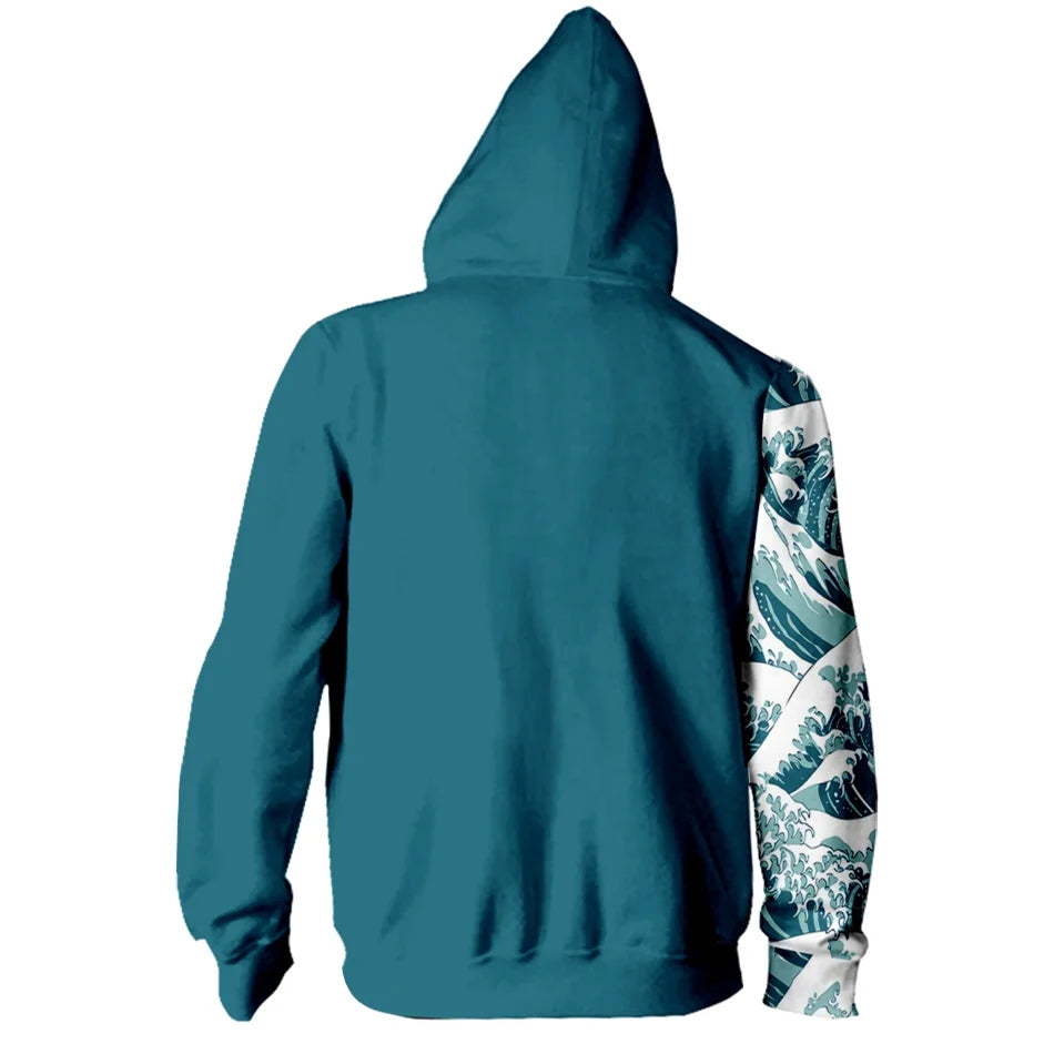 The Great Wave of Kanagawa Hoodies Women/Men Anime Cartoon Hoodie Sweatshirts Fashion Fleece Warm Jacket Streetwear Coats