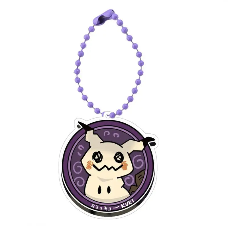 Pokemon Keychain Gengar Charizard Greninja Mimikyu Psyduck Anime Game Characters Self Made Acrylic Small Cards Toys Gifts