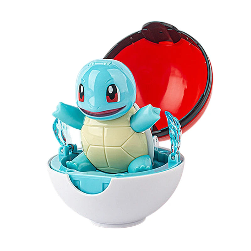Pokemon Toys Pokeball Deformation Anime Action Figure Model Original Box Pikachu Eevee Squirtle Charmander Bulbasaur Kids Gifts