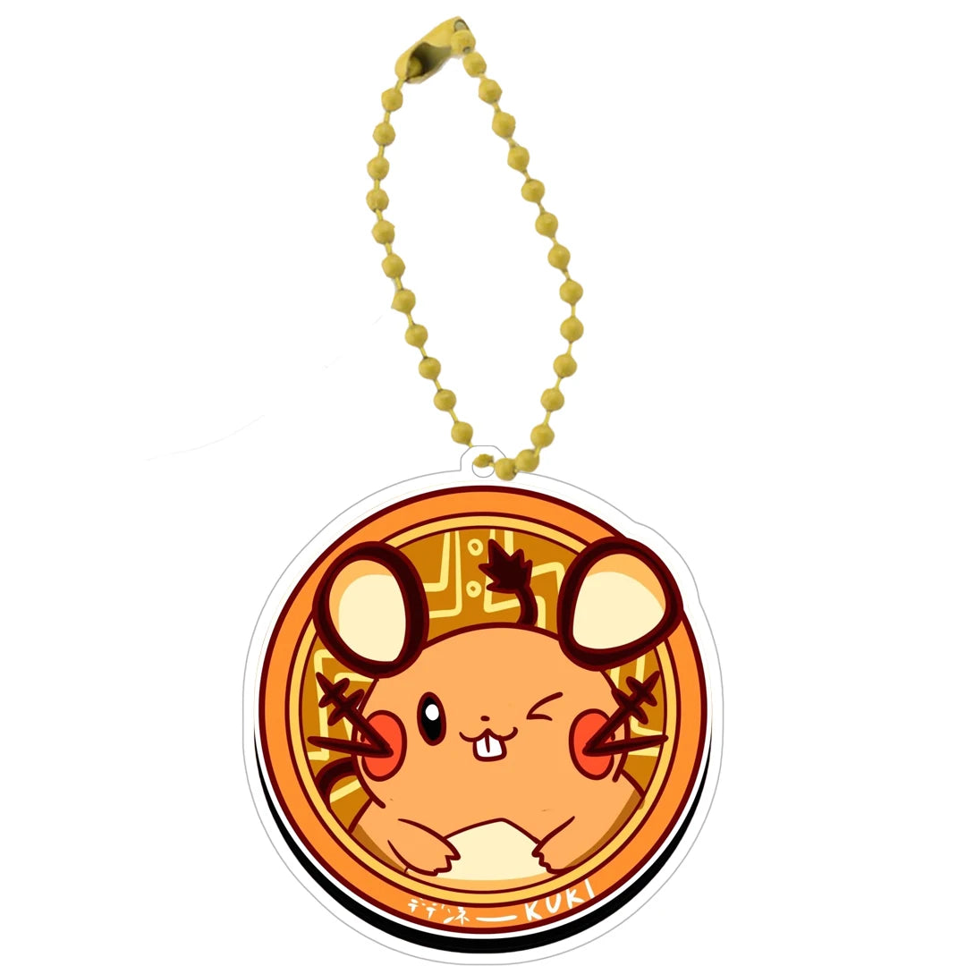 Pokemon Keychain Gengar Charizard Greninja Mimikyu Psyduck Anime Game Characters Self Made Acrylic Small Cards Toys Gifts