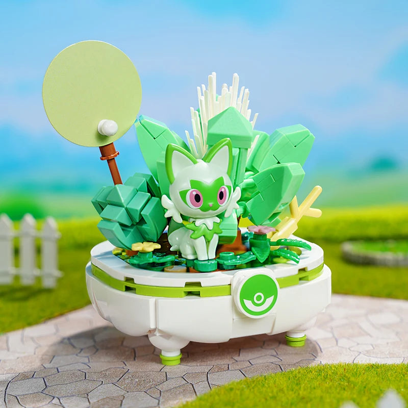 Keeppley Building Blocks Pokemon Toys Pikachu Sylveon Togepi Sprigatito Fuecoco Building Blocks  Children's Birthday Gift ﻿