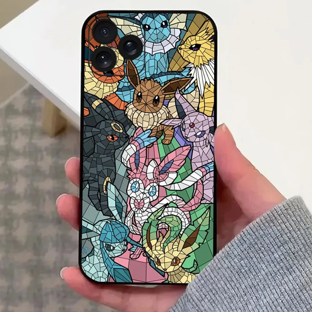 MINISO Art P-Pokemon Phone Case For iPhone 8 11 12 13 14 15 Mini X XR XS PRO MAX Plus Shell