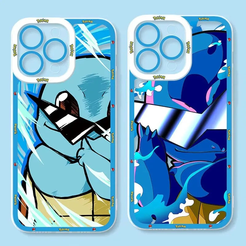 Cute Anime P-Pokemon Phone Case For iPhone 16 Pro Max 15 14 Plus 13 12 11 Pro XR XS X 8 7 SE 2020 Soft Silicone Clear Back Cover