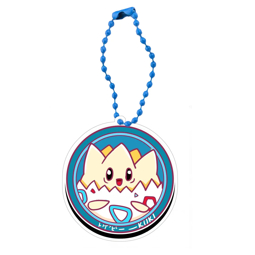 Pokemon Keychain Gengar Charizard Greninja Mimikyu Psyduck Anime Game Characters Self Made Acrylic Small Cards Toys Gifts