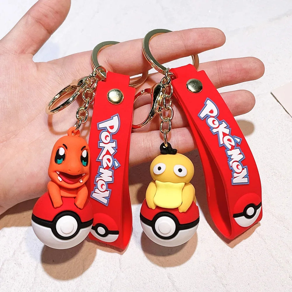 Pokemon Keychain Kawaii Cartoon Pikachu Pendant Creative Car Bag Pendant Christmas Halloween Birthday Gift