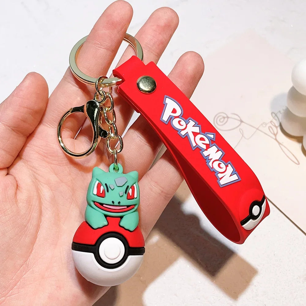 Pokemon Keychain Kawaii Cartoon Pikachu Pendant Creative Car Bag Pendant Christmas Halloween Birthday Gift
