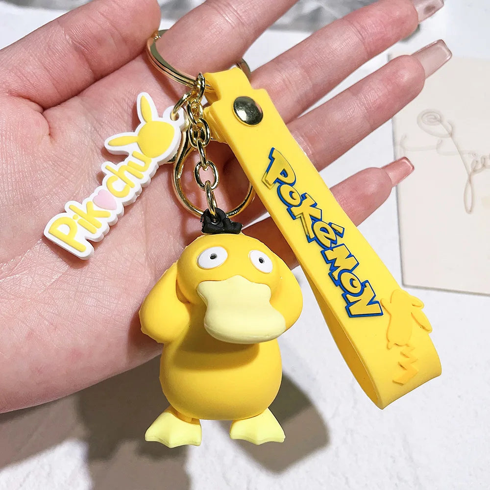 Pokemon Keychain Cute Pikachu Pocket Monsters Doll Schoolbag Pendant Desktop Souvenirs Decoration Keyring Gift for Fans