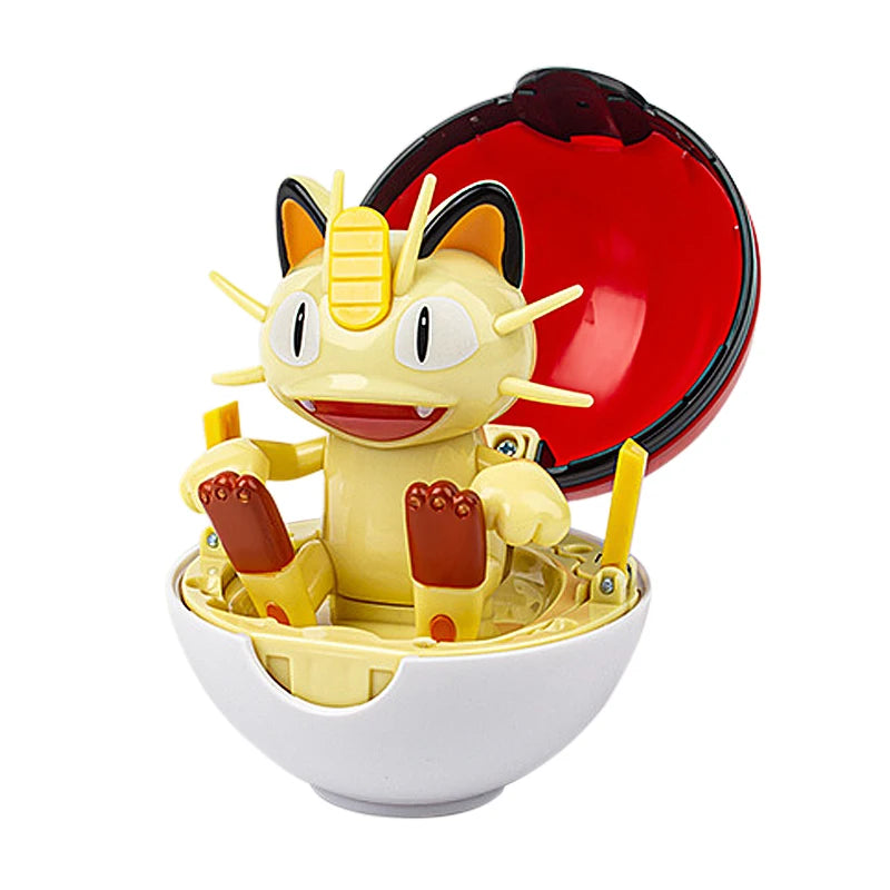Pokemon Toys Pokeball Deformation Anime Action Figure Model Original Box Pikachu Eevee Squirtle Charmander Bulbasaur Kids Gifts