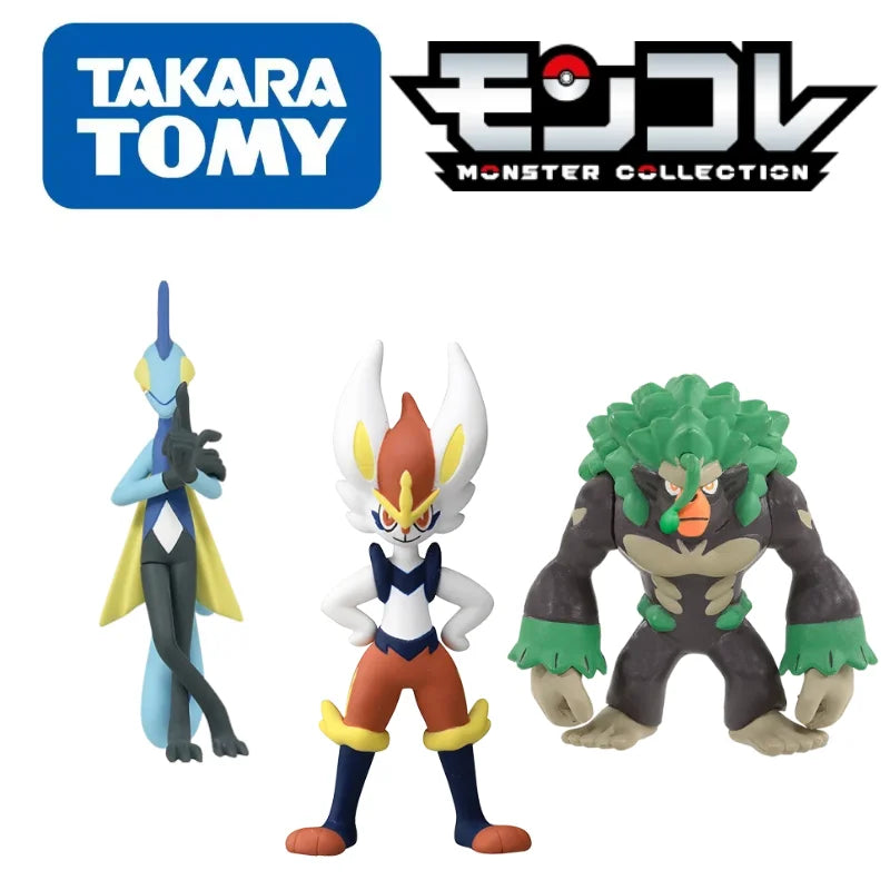 Original TOMY Pokemon Figures Sword Shield Collection  Rillaboom Eternatus  Zamazenta Eternatus Anime Pokemon Toys Child's Gifts