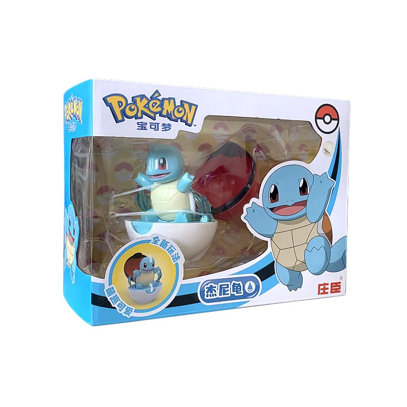 Pokemon Toys Pokeball Deformation Anime Action Figure Model Original Box Pikachu Eevee Squirtle Charmander Bulbasaur Kids Gifts