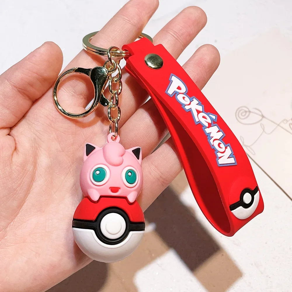 Pokemon Keychain Kawaii Cartoon Pikachu Pendant Creative Car Bag Pendant Christmas Halloween Birthday Gift