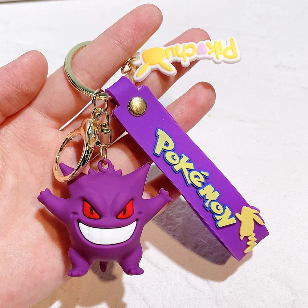 Pokemon Keychain Cute Pikachu Pocket Monsters Doll Schoolbag Pendant Desktop Souvenirs Decoration Keyring Gift for Fans
