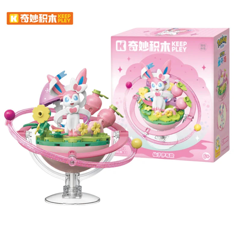 Keeppley Building Blocks Pokemon Toys Pikachu Sylveon Togepi Sprigatito Fuecoco Building Blocks  Children's Birthday Gift ﻿