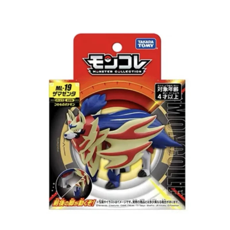 Original TOMY Pokemon Figures Sword Shield Collection  Rillaboom Eternatus  Zamazenta Eternatus Anime Pokemon Toys Child's Gifts