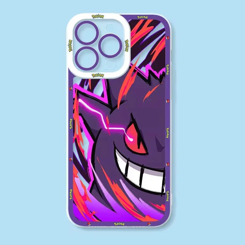 Cute Anime P-Pokemon Phone Case For iPhone 16 Pro Max 15 14 Plus 13 12 11 Pro XR XS X 8 7 SE 2020 Soft Silicone Clear Back Cover