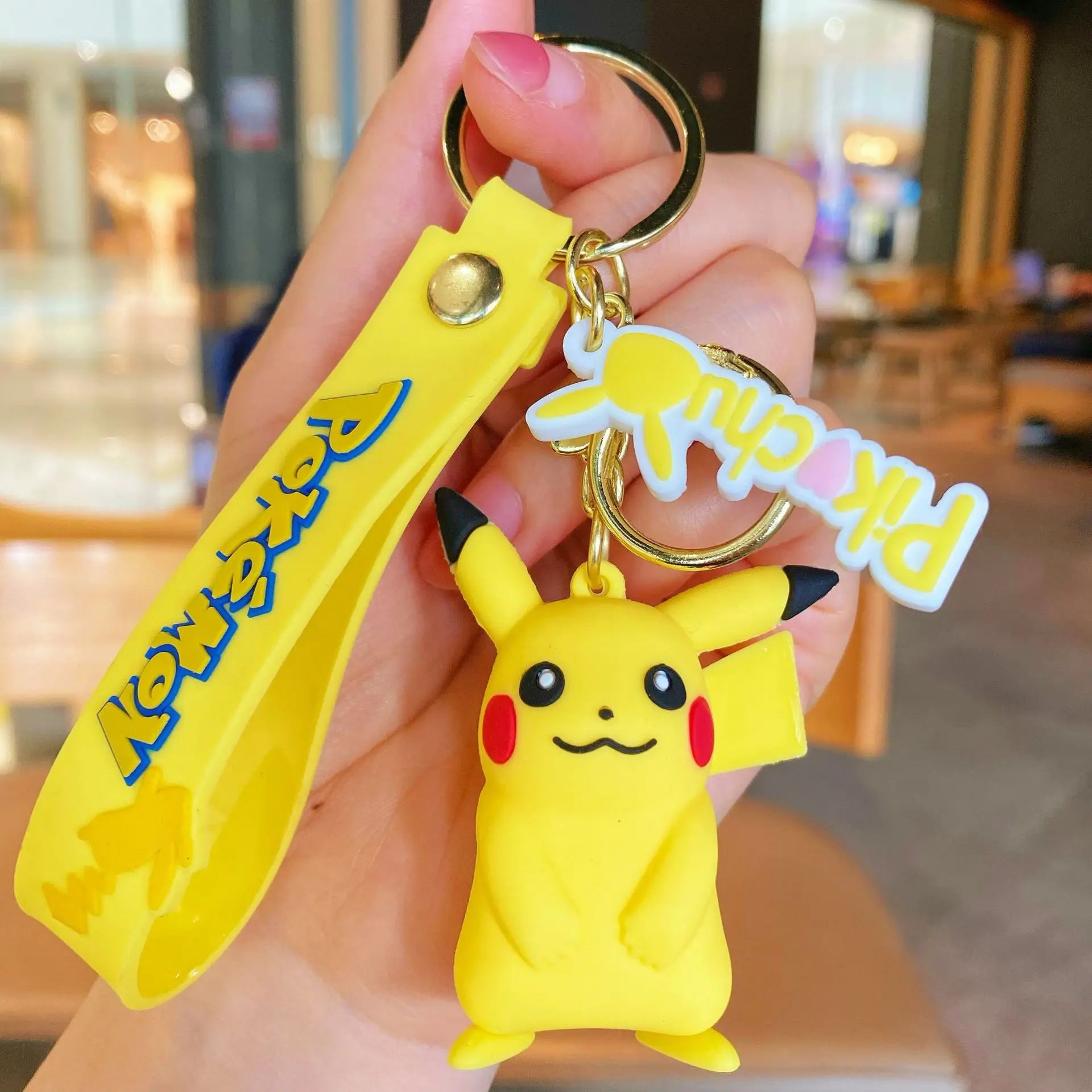 New Pokemon Keychain Cute Pikachu Psyduck Schoolbag Decor Charmander Squirtle Car Keyring Gifts Wholesale